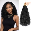 image:imageGoddess Box Braids Crochet Hair12 Inch Boho Crochet Hair for Women 8PK Pre Looped Boho Crochet Braids with Curly Ends1B30271B