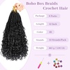 image:imageGoddess Box Braids Crochet Hair12 Inch Boho Crochet Hair for Women 8PK Pre Looped Boho Crochet Braids with Curly Ends1B30271B