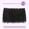 image:imageGoddess Box Braids Crochet Hair12 Inch Boho Crochet Hair for Women 8PK Pre Looped Boho Crochet Braids with Curly Ends1B30271B