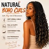 image:imageGoddess Box Braids Crochet Hair12 Inch Boho Crochet Hair for Women 8PK Pre Looped Boho Crochet Braids with Curly Ends1B30271B Honey Blonde Highlights 1BM27