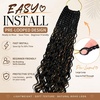 image:imageGoddess Box Braids Crochet Hair12 Inch Boho Crochet Hair for Women 8PK Pre Looped Boho Crochet Braids with Curly Ends1B30271B Honey Blonde Highlights 1BM27