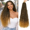 image:imageGoddess Box Braids Crochet Hair12 Inch Boho Crochet Hair for Women 8PK Pre Looped Boho Crochet Braids with Curly Ends1B30271B27