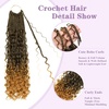 image:imageGoddess Box Braids Crochet Hair12 Inch Boho Crochet Hair for Women 8PK Pre Looped Boho Crochet Braids with Curly Ends1B30271B27
