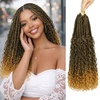 image:imageGoddess Box Braids Crochet Hair12 Inch Boho Crochet Hair for Women 8PK Pre Looped Boho Crochet Braids with Curly Ends1B30271B27