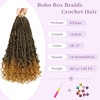 image:imageGoddess Box Braids Crochet Hair12 Inch Boho Crochet Hair for Women 8PK Pre Looped Boho Crochet Braids with Curly Ends1B30271B27