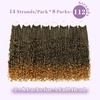 image:imageGoddess Box Braids Crochet Hair12 Inch Boho Crochet Hair for Women 8PK Pre Looped Boho Crochet Braids with Curly Ends1B30271B27