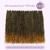 image:imageGoddess Box Braids Crochet Hair12 Inch Boho Crochet Hair for Women 8PK Pre Looped Boho Crochet Braids with Curly Ends1B30271B27