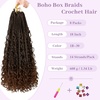 image:imageGoddess Box Braids Crochet Hair12 Inch Boho Crochet Hair for Women 8PK Pre Looped Boho Crochet Braids with Curly Ends1B30271B30