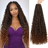 image:imageGoddess Box Braids Crochet Hair12 Inch Boho Crochet Hair for Women 8PK Pre Looped Boho Crochet Braids with Curly Ends1B30271B30