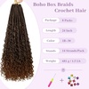 image:imageGoddess Box Braids Crochet Hair12 Inch Boho Crochet Hair for Women 8PK Pre Looped Boho Crochet Braids with Curly Ends1B30271B30