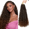 image:imageGoddess Box Braids Crochet Hair12 Inch Boho Crochet Hair for Women 8PK Pre Looped Boho Crochet Braids with Curly Ends1B30271B30