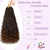 image:imageGoddess Box Braids Crochet Hair12 Inch Boho Crochet Hair for Women 8PK Pre Looped Boho Crochet Braids with Curly Ends1B30271B30