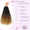 image:imageGoddess Box Braids Crochet Hair12 Inch Boho Crochet Hair for Women 8PK Pre Looped Boho Crochet Braids with Curly Ends1B30271B3027