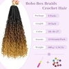 image:imageGoddess Box Braids Crochet Hair12 Inch Boho Crochet Hair for Women 8PK Pre Looped Boho Crochet Braids with Curly Ends1B30271B3027