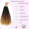 image:imageGoddess Box Braids Crochet Hair12 Inch Boho Crochet Hair for Women 8PK Pre Looped Boho Crochet Braids with Curly Ends1B30271B3027