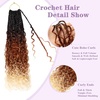 image:imageGoddess Box Braids Crochet Hair12 Inch Boho Crochet Hair for Women 8PK Pre Looped Boho Crochet Braids with Curly Ends1B30271B350613