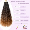 image:imageGoddess Box Braids Crochet Hair12 Inch Boho Crochet Hair for Women 8PK Pre Looped Boho Crochet Braids with Curly Ends1B30271B430