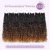 image:imageGoddess Box Braids Crochet Hair12 Inch Boho Crochet Hair for Women 8PK Pre Looped Boho Crochet Braids with Curly Ends1B30271B430