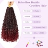 image:imageGoddess Box Braids Crochet Hair12 Inch Boho Crochet Hair for Women 8PK Pre Looped Boho Crochet Braids with Curly Ends1B30271BBUG