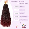 image:imageGoddess Box Braids Crochet Hair12 Inch Boho Crochet Hair for Women 8PK Pre Looped Boho Crochet Braids with Curly Ends1B30271BBUG