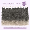 image:imageGoddess Box Braids Crochet Hair12 Inch Boho Crochet Hair for Women 8PK Pre Looped Boho Crochet Braids with Curly Ends1B30271BGray
