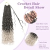 image:imageGoddess Box Braids Crochet Hair12 Inch Boho Crochet Hair for Women 8PK Pre Looped Boho Crochet Braids with Curly Ends1B30271BGray