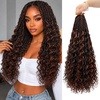image:imageGoddess Box Braids Crochet Hair12 Inch Boho Crochet Hair for Women 8PK Pre Looped Boho Crochet Braids with Curly Ends1B30271BM350