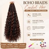 image:imageGoddess Box Braids Crochet Hair12 Inch Boho Crochet Hair for Women 8PK Pre Looped Boho Crochet Braids with Curly Ends1B30271BM350