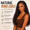 image:imageGoddess Box Braids Crochet Hair12 Inch Boho Crochet Hair for Women 8PK Pre Looped Boho Crochet Braids with Curly Ends1B30271BM350