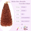 image:imageGoddess Box Braids Crochet Hair12 Inch Boho Crochet Hair for Women 8PK Pre Looped Boho Crochet Braids with Curly Ends1B3027350