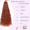 image:imageGoddess Box Braids Crochet Hair12 Inch Boho Crochet Hair for Women 8PK Pre Looped Boho Crochet Braids with Curly Ends1B3027350