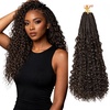 image:imageGoddess Box Braids Crochet Hair12 Inch Boho Crochet Hair for Women 8PK Pre Looped Boho Crochet Braids with Curly Ends1B30274