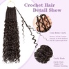 image:imageGoddess Box Braids Crochet Hair12 Inch Boho Crochet Hair for Women 8PK Pre Looped Boho Crochet Braids with Curly Ends1B30274