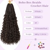 image:imageGoddess Box Braids Crochet Hair12 Inch Boho Crochet Hair for Women 8PK Pre Looped Boho Crochet Braids with Curly Ends1B30274