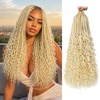 image:imageGoddess Box Braids Crochet Hair12 Inch Boho Crochet Hair for Women 8PK Pre Looped Boho Crochet Braids with Curly Ends1B3027613