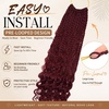 image:imageGoddess Box Braids Crochet Hair12 Inch Boho Crochet Hair for Women 8PK Pre Looped Boho Crochet Braids with Curly Ends1B3027Burgundy Wine Red