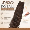 image:imageGoddess Box Braids Crochet Hair12 Inch Boho Crochet Hair for Women 8PK Pre Looped Boho Crochet Braids with Curly Ends1B3027Chocolate Auburn Highlights