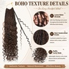 image:imageGoddess Box Braids Crochet Hair12 Inch Boho Crochet Hair for Women 8PK Pre Looped Boho Crochet Braids with Curly Ends1B3027Chocolate Auburn Highlights