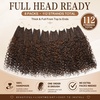 image:imageGoddess Box Braids Crochet Hair12 Inch Boho Crochet Hair for Women 8PK Pre Looped Boho Crochet Braids with Curly Ends1B3027Chocolate Auburn Highlights