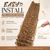 image:imageGoddess Box Braids Crochet Hair12 Inch Boho Crochet Hair for Women 8PK Pre Looped Boho Crochet Braids with Curly Ends1B3027Honey Blonde Blend