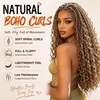image:imageGoddess Box Braids Crochet Hair12 Inch Boho Crochet Hair for Women 8PK Pre Looped Boho Crochet Braids with Curly Ends1B3027Honey Blonde Blend