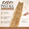 image:imageGoddess Box Braids Crochet Hair12 Inch Boho Crochet Hair for Women 8PK Pre Looped Boho Crochet Braids with Curly Ends1B3027Honey Blonde Highlights