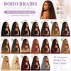 image:imageGoddess Box Braids Crochet Hair12 Inch Boho Crochet Hair for Women 8PK Pre Looped Boho Crochet Braids with Curly Ends1B3027T1B430