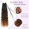 image:imageGoddess Box Braids Crochet Hair12 Inch Boho Crochet Hair for Women 8PK Pre Looped Boho Crochet Braids with Curly Ends1B3027T1B430