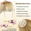 image:imageNAYOO Fake Bangs Hair Clip Light Brown 100 Real Human Hair  Wispy Bangs for Women Fringe with Temples Curved Bangs Daily WearAsh Blonde