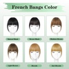 image:imageNAYOO Bangs Hair Clip Ash Blonde Fake Bangs 100 Real Human Hair Extensions Wispy Bangs for Women Fringe with Temples Hairpieces Curved Bangs for Daily WearMedium Brown
