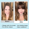 image:imageNAYOO Bangs Hair Clip Ash Blonde Fake Bangs 100 Real Human Hair Extensions Wispy Bangs for Women Fringe with Temples Hairpieces Curved Bangs for Daily WearDark Brown