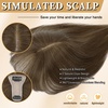 image:imageNAYOO Bangs Hair Clip Ash Blonde Fake Bangs 100 Real Human Hair Extensions Wispy Bangs for Women Fringe with Temples Hairpieces Curved Bangs for Daily WearBrown