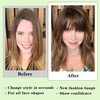 image:imageNAYOO Bangs Hair Clip Ash Blonde Fake Bangs 100 Real Human Hair Extensions Wispy Bangs for Women Fringe with Temples Hairpieces Curved Bangs for Daily WearMedium Brown
