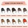image:imageNAYOO Bangs Hair Clip Ash Blonde Fake Bangs 100 Real Human Hair Extensions Wispy Bangs for Women Fringe with Temples Hairpieces Curved Bangs for Daily WearMedium Auburn